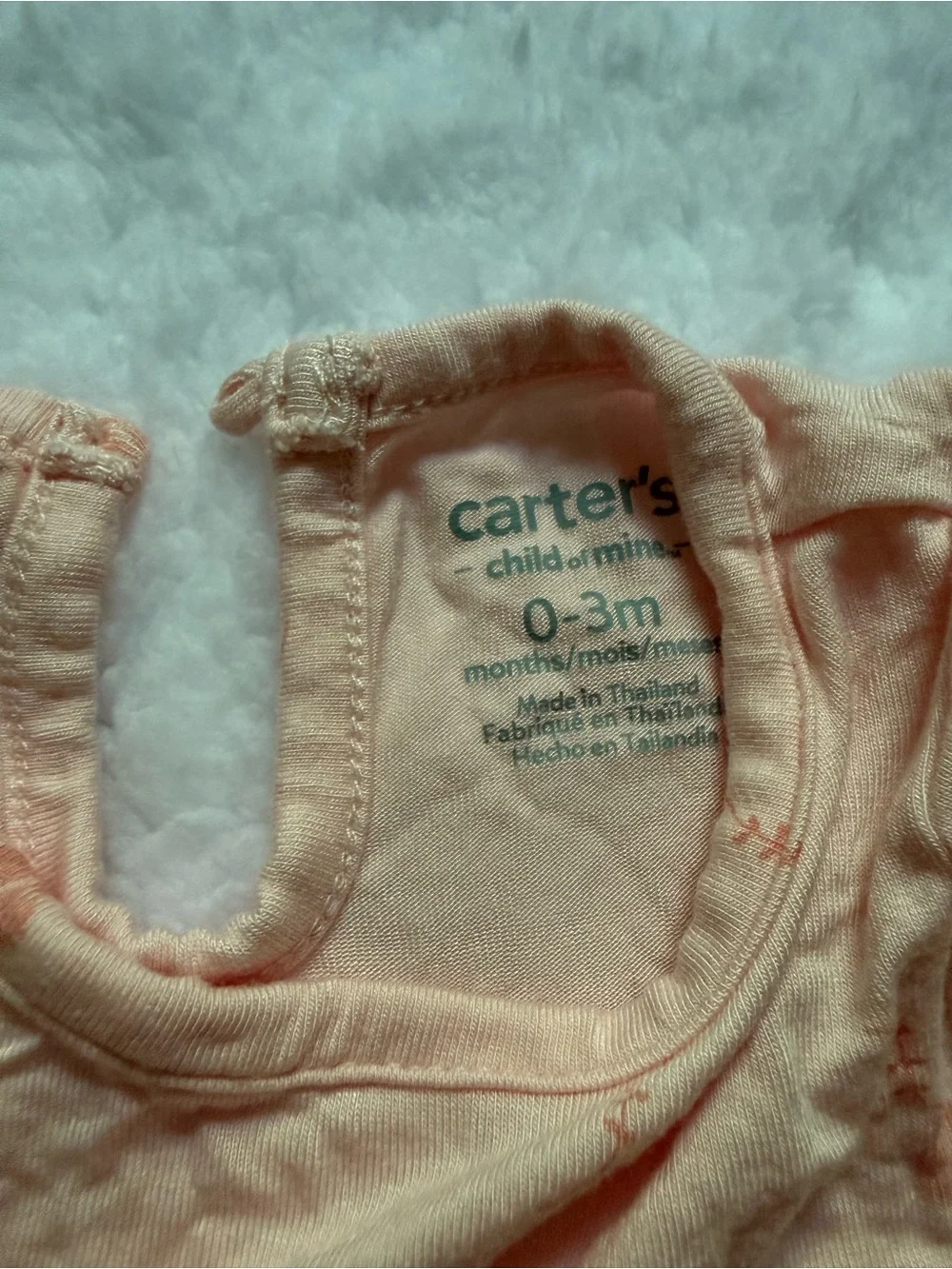 Carter's Light Peach Short Sleeve Onesie Dress